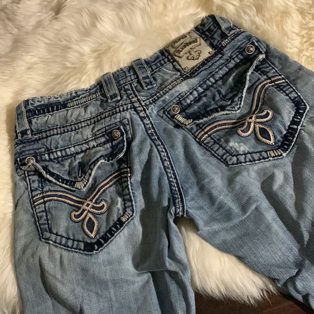 Rock revival distressed jeans